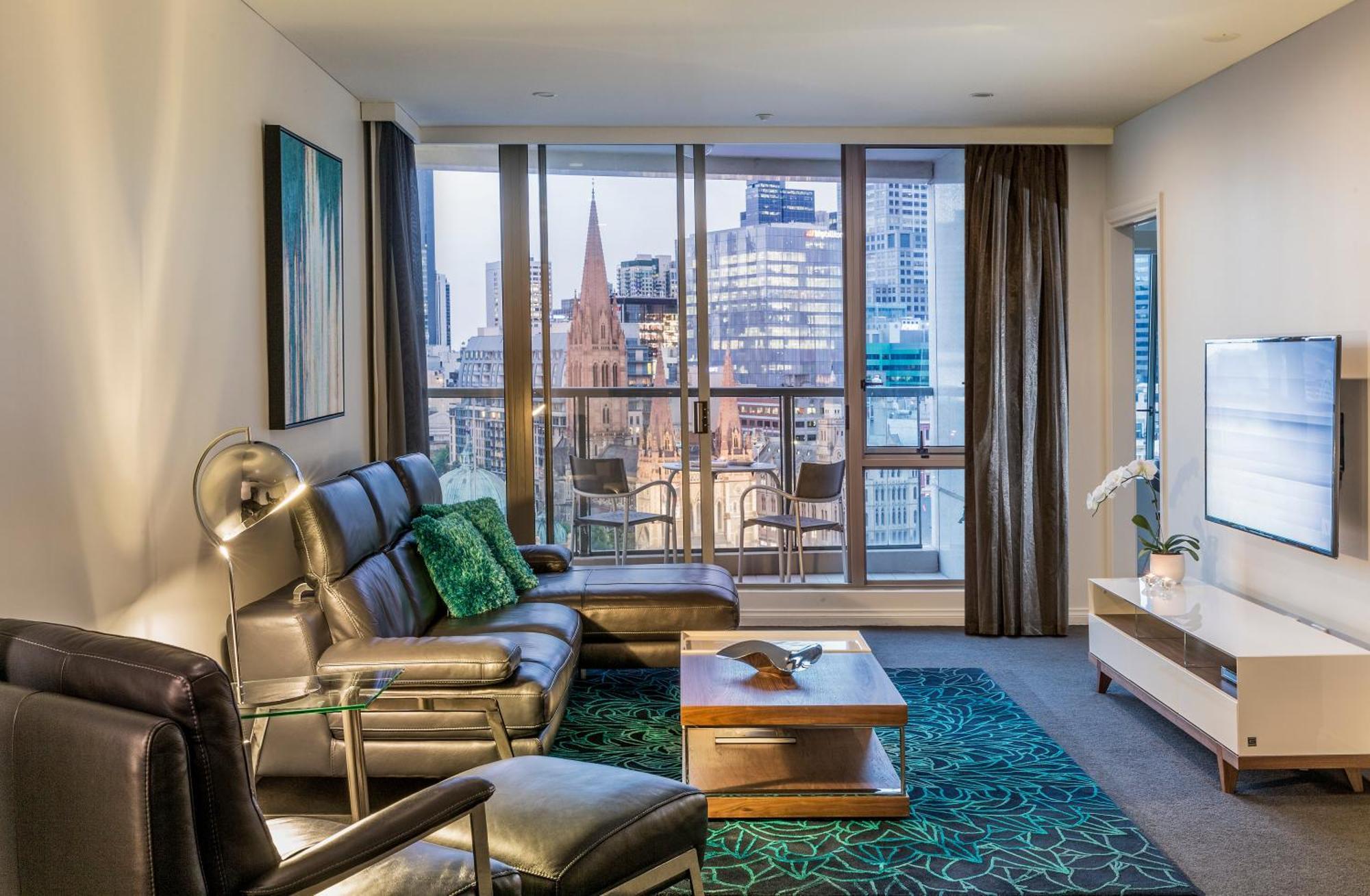 Quay West Suites Melbourne City Exterior foto Living room